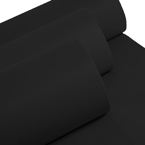 Black Wedding Carpet Runner 2mm Thick Non-Slip Aisle Rug