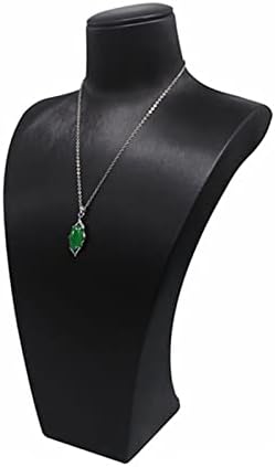 Black Leather Jewelry Display Stand for Necklace and Pendant