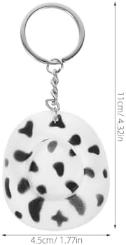 LUOZZY 4 Pcs Vintage Cowboy Hat Keychain Set