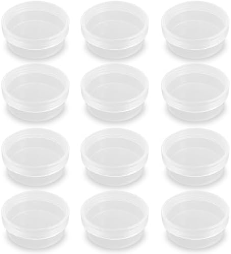 12 Pcs Round Plastic Bead Organizers with Lid