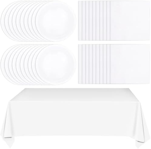 49Pcs White Party Decorations Set for Birthday Celebrations