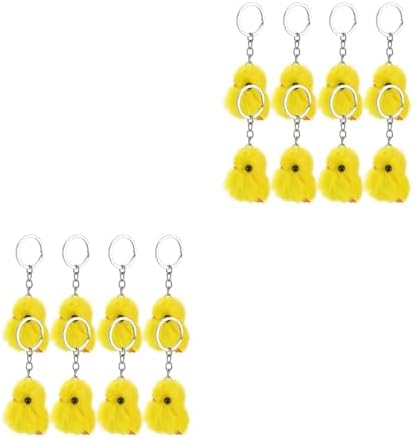 LUOZZY 16 Pcs Mini Yellow Chick Plush Keychain
