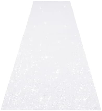 PartyDelight Sequin Wedding Aisle Runner 2FTx15FT Sparkly Carpet Decor