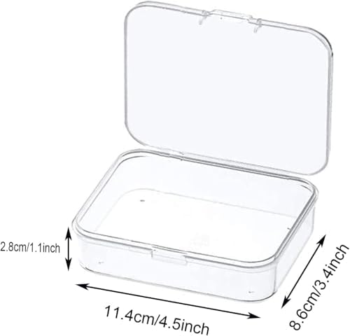 12 Pcs Mini Clear Plastic Storage Containers with Lids