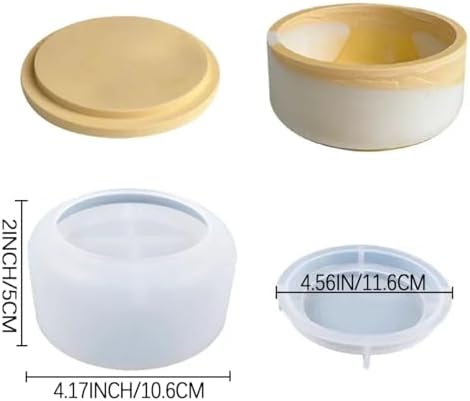 2PCS Large Jar Resin Molds with Lid Silicone Crafts