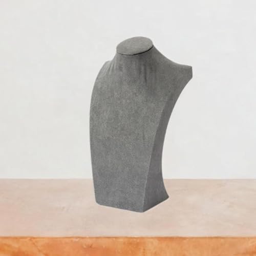 Elegant Velvet Necklace Display Stand with 35cm Height