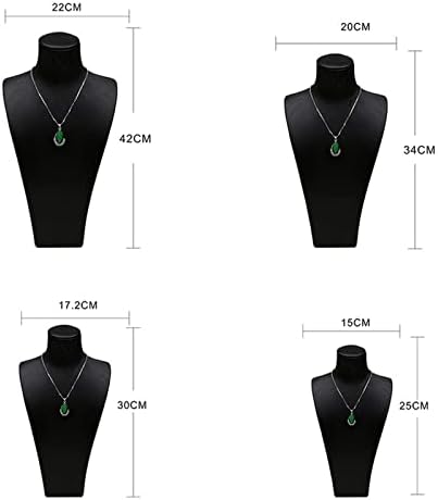 Black Leather Jewelry Display Stand for Necklace and Pendant