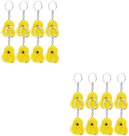 LUOZZY 16 Pcs Mini Yellow Chick Plush Keychain