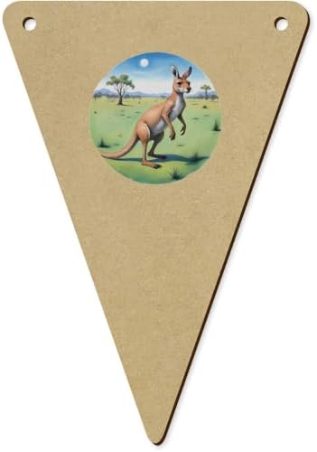 5 Pack Hopping Kangaroo Wooden Bunting Flags