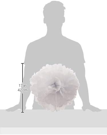 Wrapables Tissue Flower Pom Poms Set of 3 White