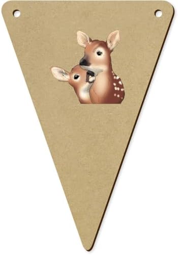 5 x 140mm Fawn Friends Wooden Bunting Flags