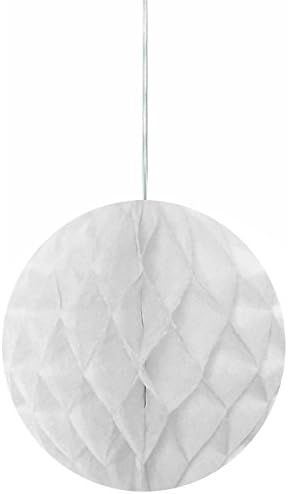 Wrapables 6 Inch Tissue Honeycomb Balls Set of 5 White