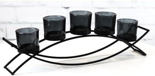 Seraphic Iron Arch Table Centerpiece with 5 Cups