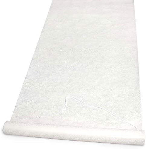 Hortense B Hewitt Ivory Floral Aisle Runner 100 Feet