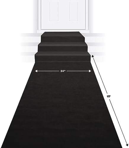 Beistle Black Carpet Runner 24 x 15