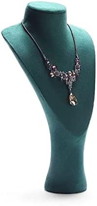 Green Velvet Jewelry Display Stand for Necklaces and Earrings