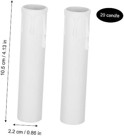 20Pcs Plastic Candle Tubes for Decorative Luminarias