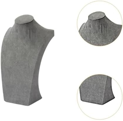 Elegant Velvet Necklace Display Stand with 35cm Height