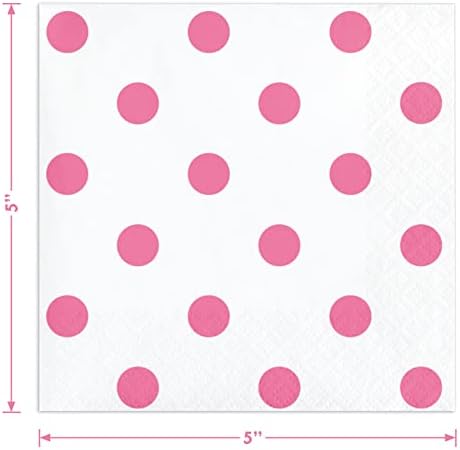 Pink Party Supplies - Polka Dots and Stripes Set of 16