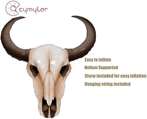 Jumbo 37 Inch Western Long Horn Cow Balloons Pack of 4