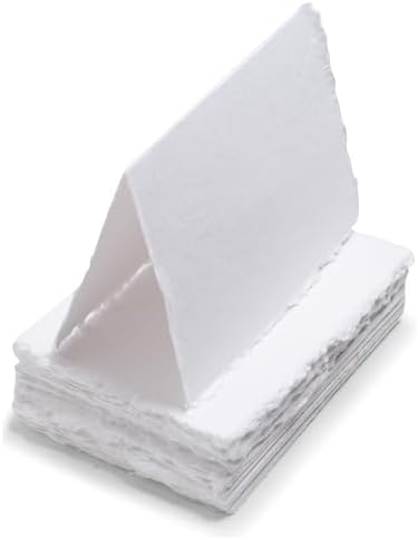 Wanderings Handmade Deckle Edge Paper - 25-Pack - 35 x 2 - 150 GSM - Textured Cotton