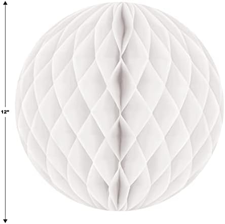 Beistle Tissue Paper Balls 24 Pack 12 Inch White