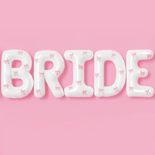 40 Inch Bride Balloon with Pink Bows Wedding Decor