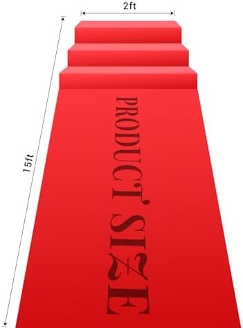 Red Carpet Runner for Party 100 GSM Felt Non-Woven Fabric Runway Carpet for Event