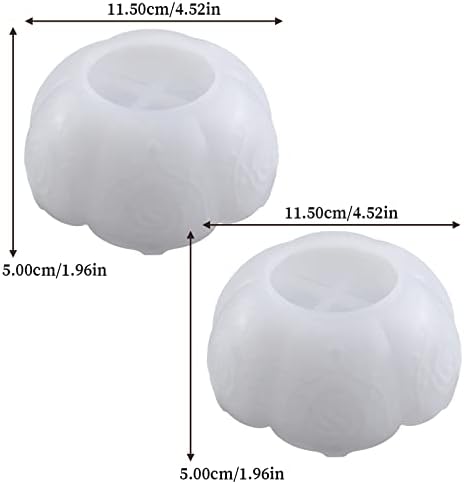 2PCS Flower Tray Resin Mold for DIY Jewelry and Candle Holder