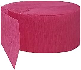 K-Kraft USA-Made Crepe Paper Streamers 2 Rolls Hot Pink and 2 Rolls Midnight Blue
