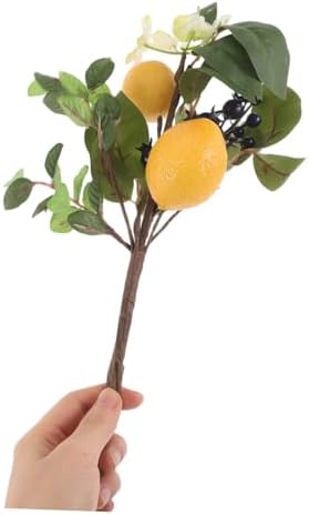 VALICLUD Artificial Lemon and Blueberry Floral Arrangement
