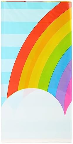 Juvale Rainbow Tablecloth 3-Pack for Birthday Decorations