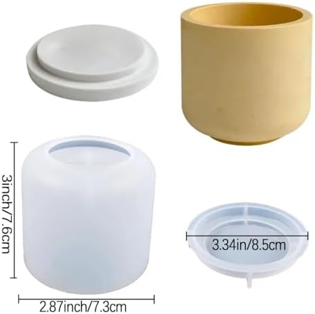 2PCS Large Jar Resin Molds with Lid Silicone Crafts