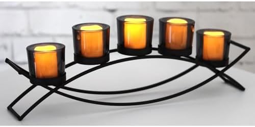 Seraphic Iron Arch Table Centerpiece with 5 Cups