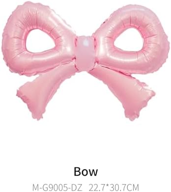 6PCS 12x9 Inch Mini Bow Balloons Pink Party Decor