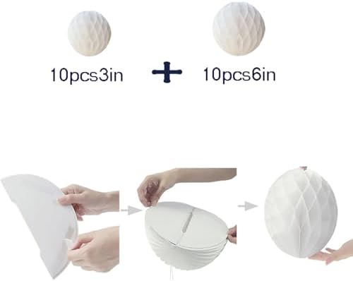 20pcs Honeycomb Flower Balls for Party Decorations