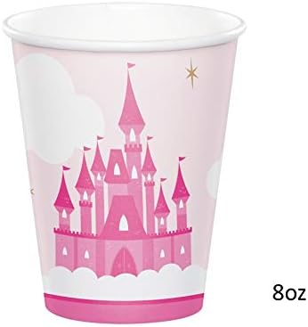 Pink Princess Party Supplies for 16 Guests