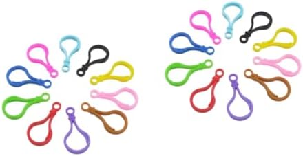 100pcs Acrylic Keyring Hooks Belt Clips for Backpack Pendant Party Favor