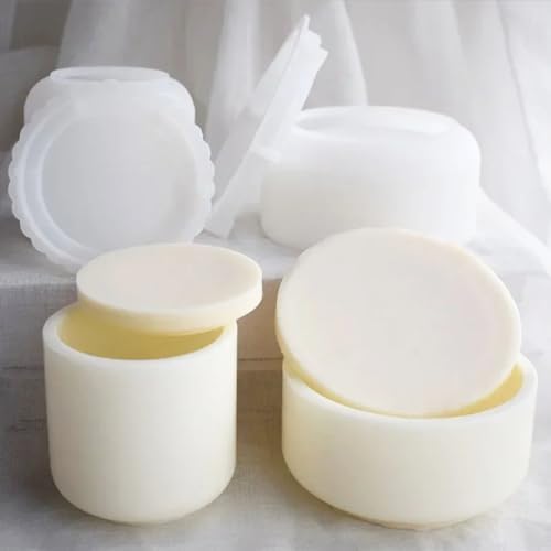 2PCS Large Jar Resin Molds with Lid Silicone Crafts