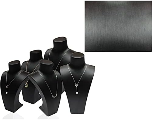 Black Leather Jewelry Display Stand for Necklace and Pendant
