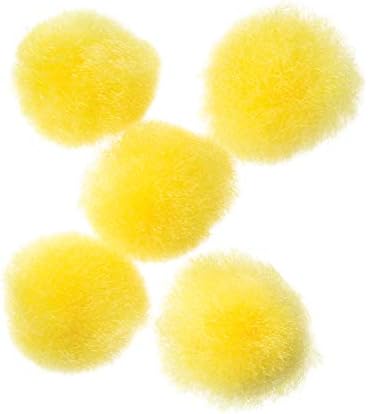 Darice 10176-34 Yellow Acrylic Pom Poms 075 Inch