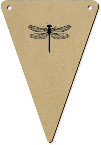 5 Dragonfly Top View Wooden Bunting Flags BN00085369