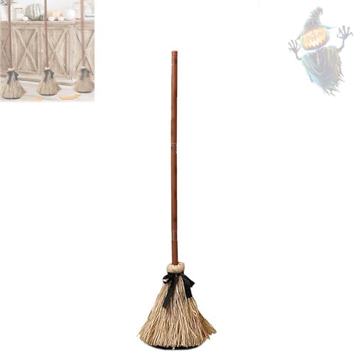 Animated Motion-Activated Floating Broom Halloween Decor