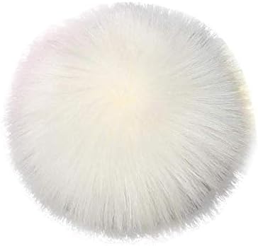 Chris W 12pcs White Artificial Rabbit Fur Pom Poms Ball