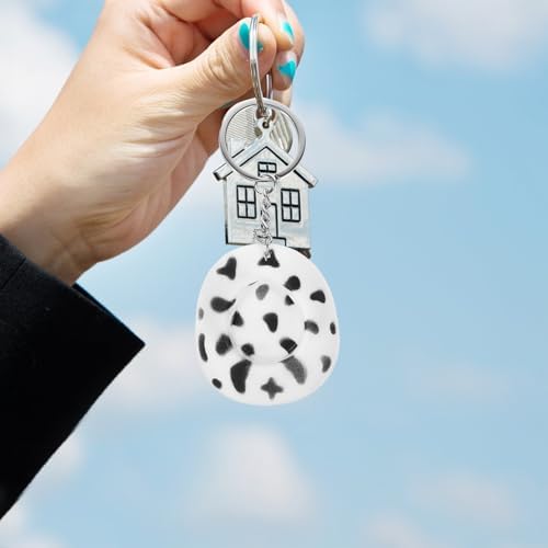 LUOZZY 4 Pcs Vintage Cowboy Hat Keychain Set