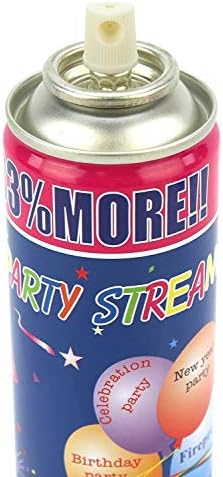 24 Pc Fun Party Streamer Spray String Can Set for Kids