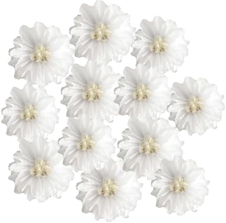 12pcs White Paper Flowers Pom Poms Decorations DIY Art Craft for Wedding Party Birthday Baby Shower