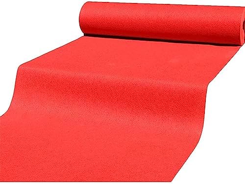 Red Wedding Aisle Runner Carpet with 1 Piece Tape 2mm Thick Non-Slip Roll 1x10m