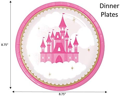 Pink Princess Party Supplies for 16 Guests