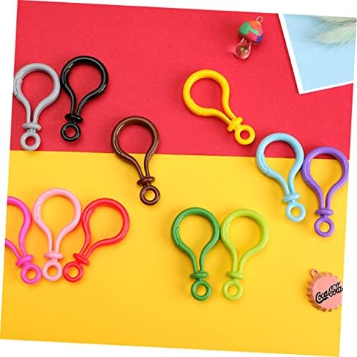50pcs Assorted Color Acrylic Keyring Clasps for DIY Crafting and Party Favors